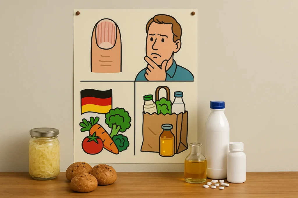 längsrillen fingernägel darm