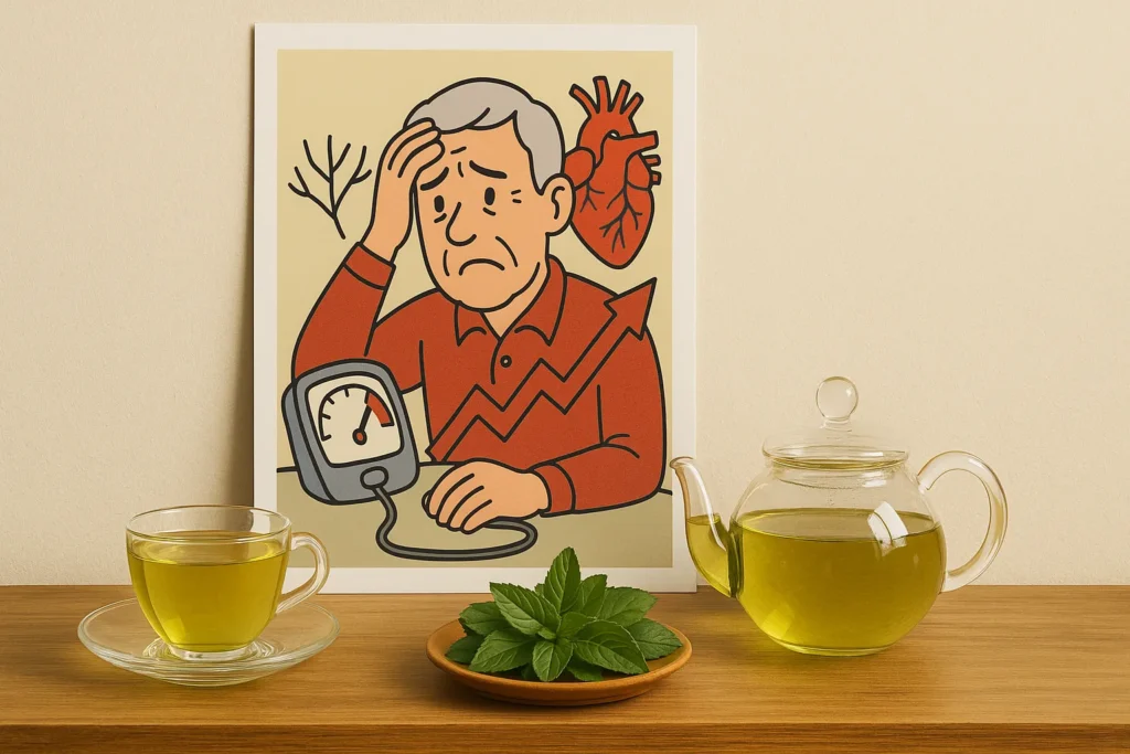 Blutdruck schnell senken Pfefferminztee