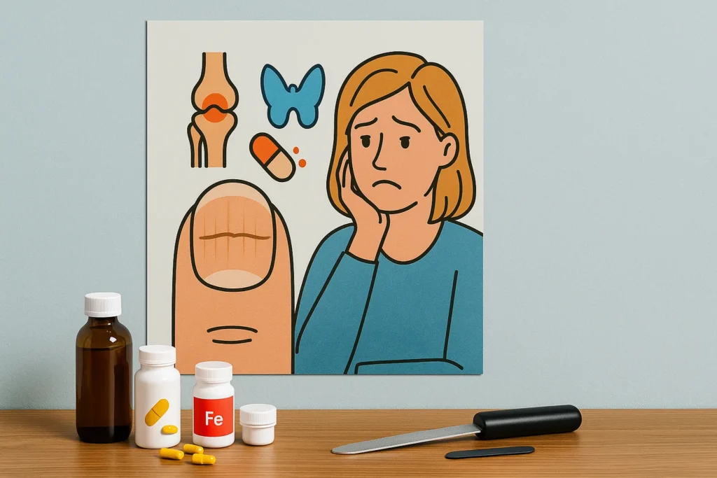 querrillen fingernägel