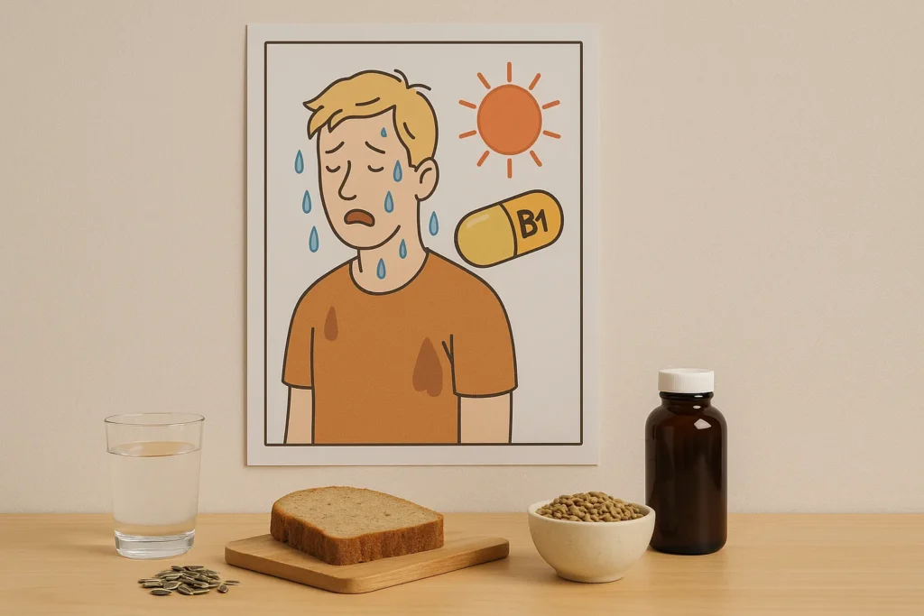 vitamin b1 schwitzen